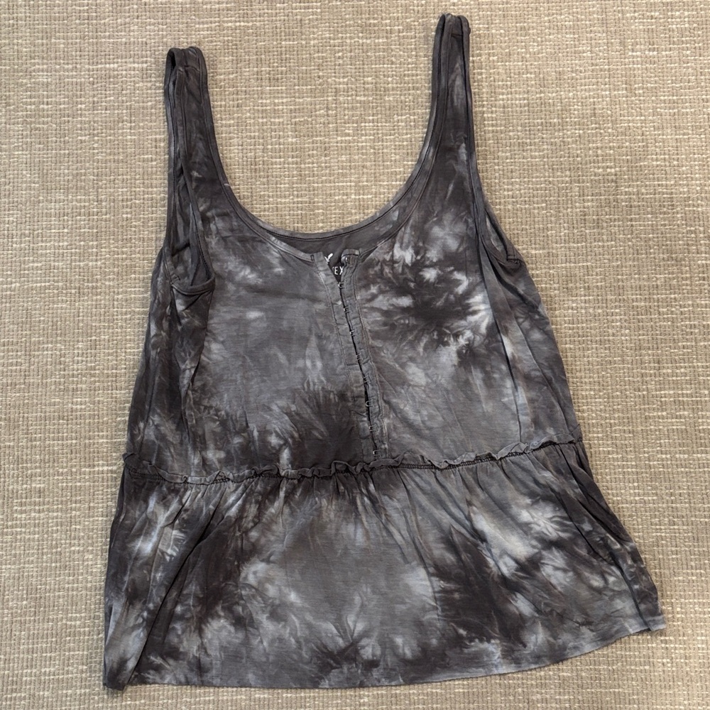 Charcoal Tie-Dye Women's Tank Top